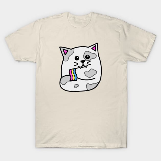 pan pride flag cat T-Shirt by alisadesigns